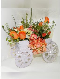 Carretilla Floral